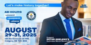 peter adeleke Guinness world records longest leadership lesson