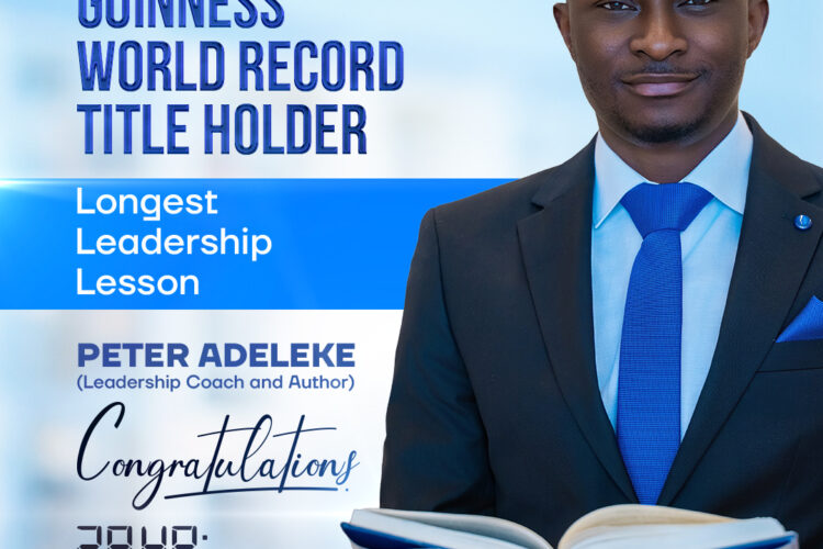 Congratulation Peter Adeleke broke the guinness world record for leadership lesson